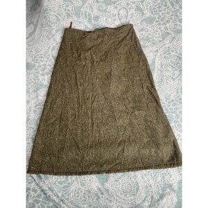 Banana Republic Stretch Size 12 Wool Skirt Green